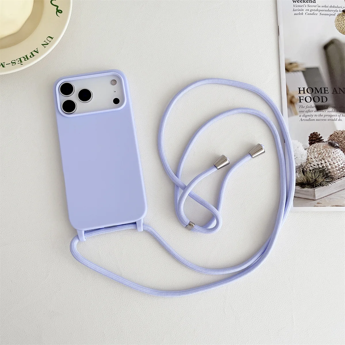 Silicone Liquid Case - Etui na telefon z paskiem na