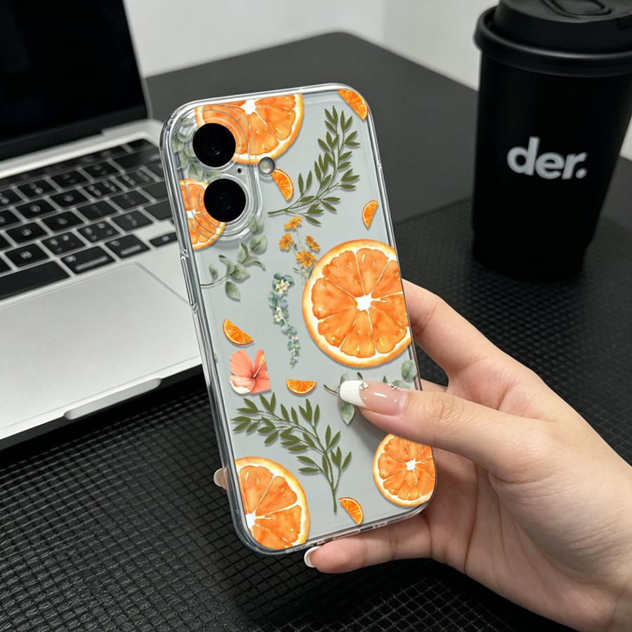 Phone Cases Orange - Miękki futerał na telefon z nadrukiem