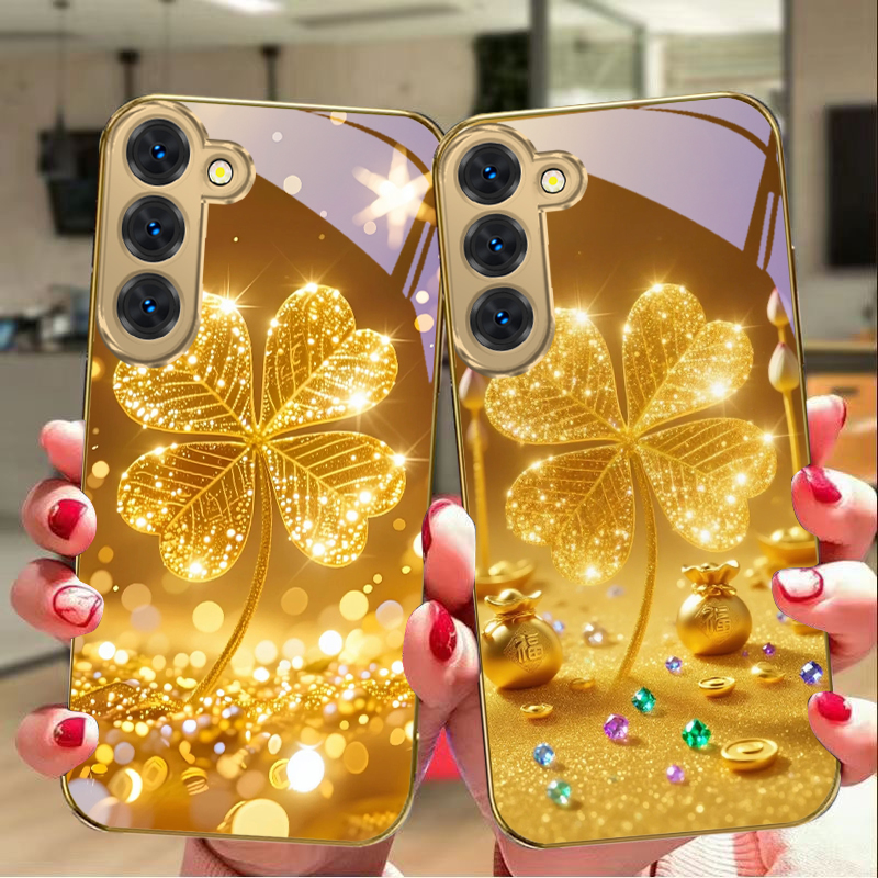 Ogromna złota koniczyna, złote – Phone Cases Samsung S23 recenzja i cena