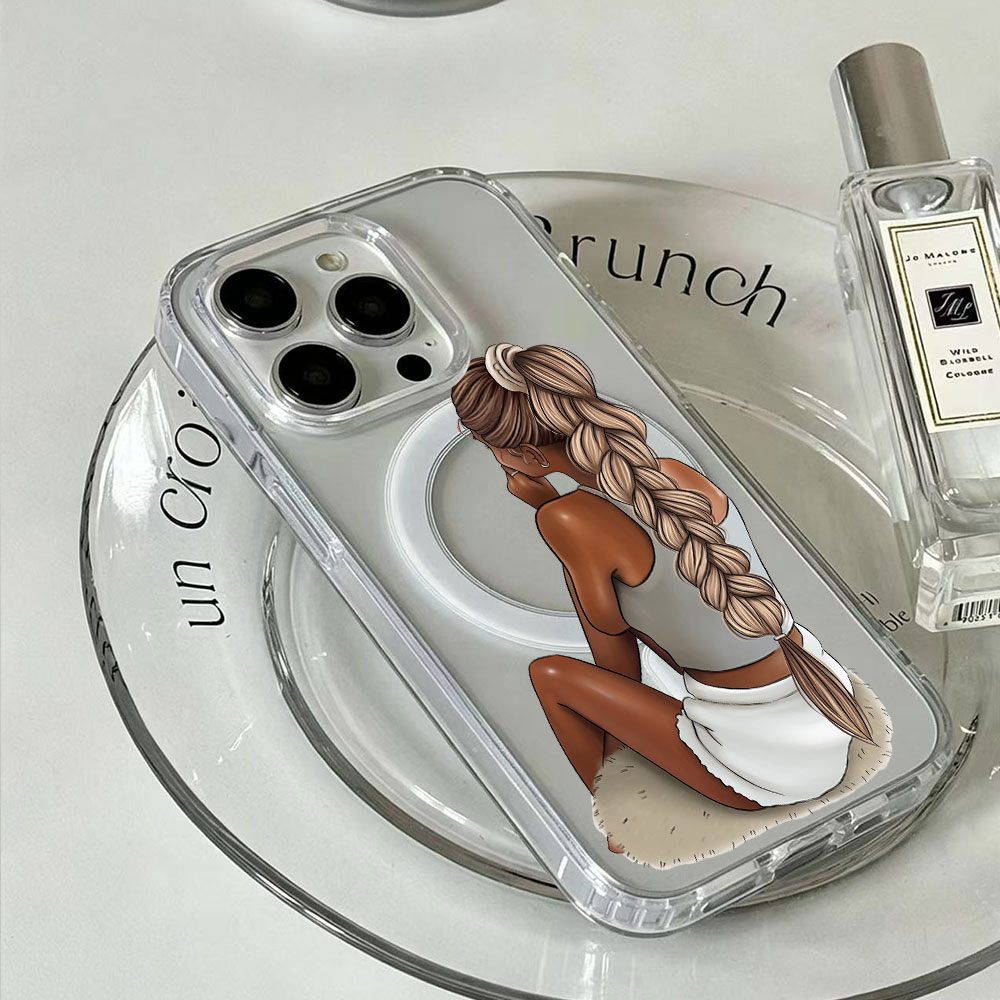 Modna kobieta o ciemnej karnac – Phone Cases With Magsafe recenzja i cena