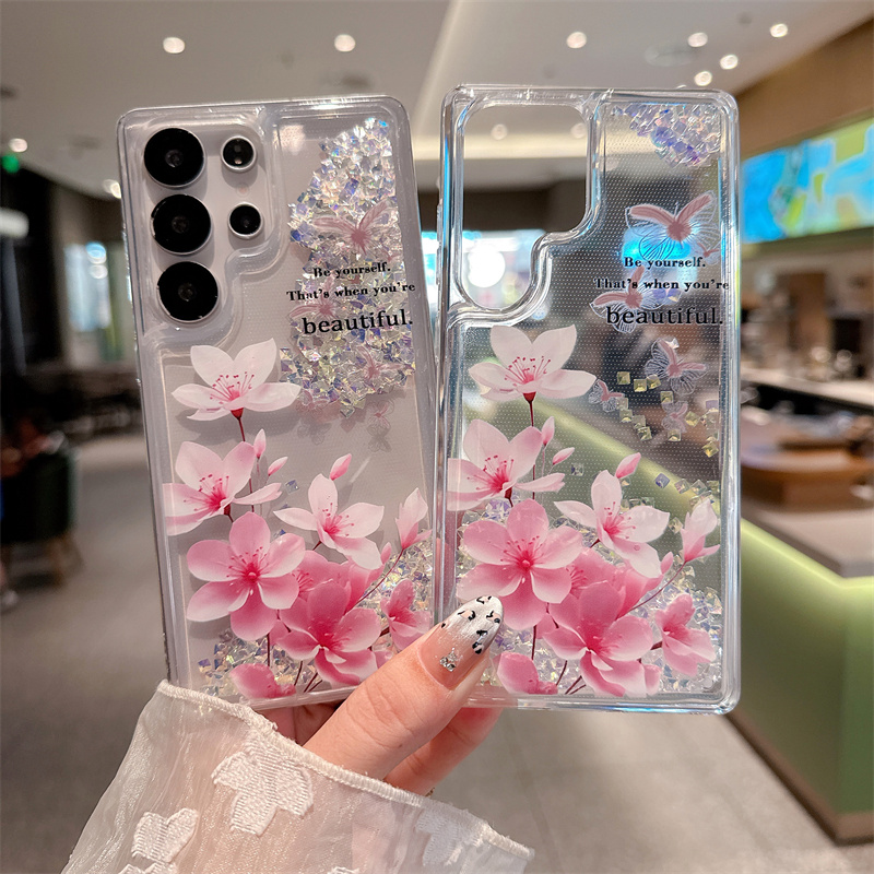 Etui z brokatem, cyrkoniami i  – Silicone Liquid Case recenzja i cena