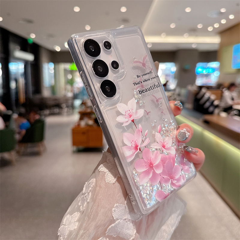Etui z brokatem, cyrkoniami i  – Silicone Liquid Case recenzja i cena